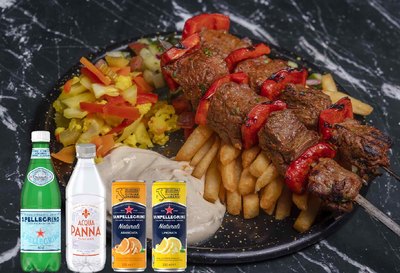 ¡kombo-•-beef-kebab-plato-x-sanpellegrino